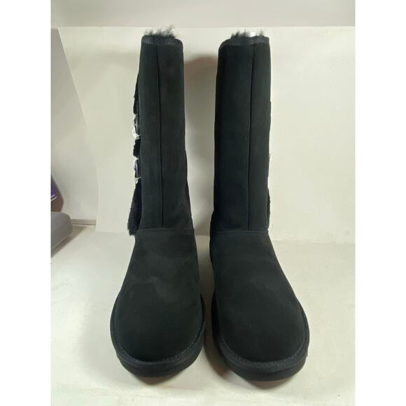 UGG Aletheia Leather Black Boots BRAND NEW Women's 9 - Picture 8 of 10